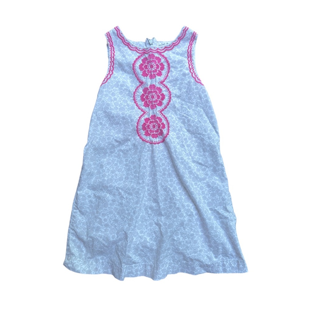 Mini Boden Embroidered Tank Dress Lined Size 5-6Y